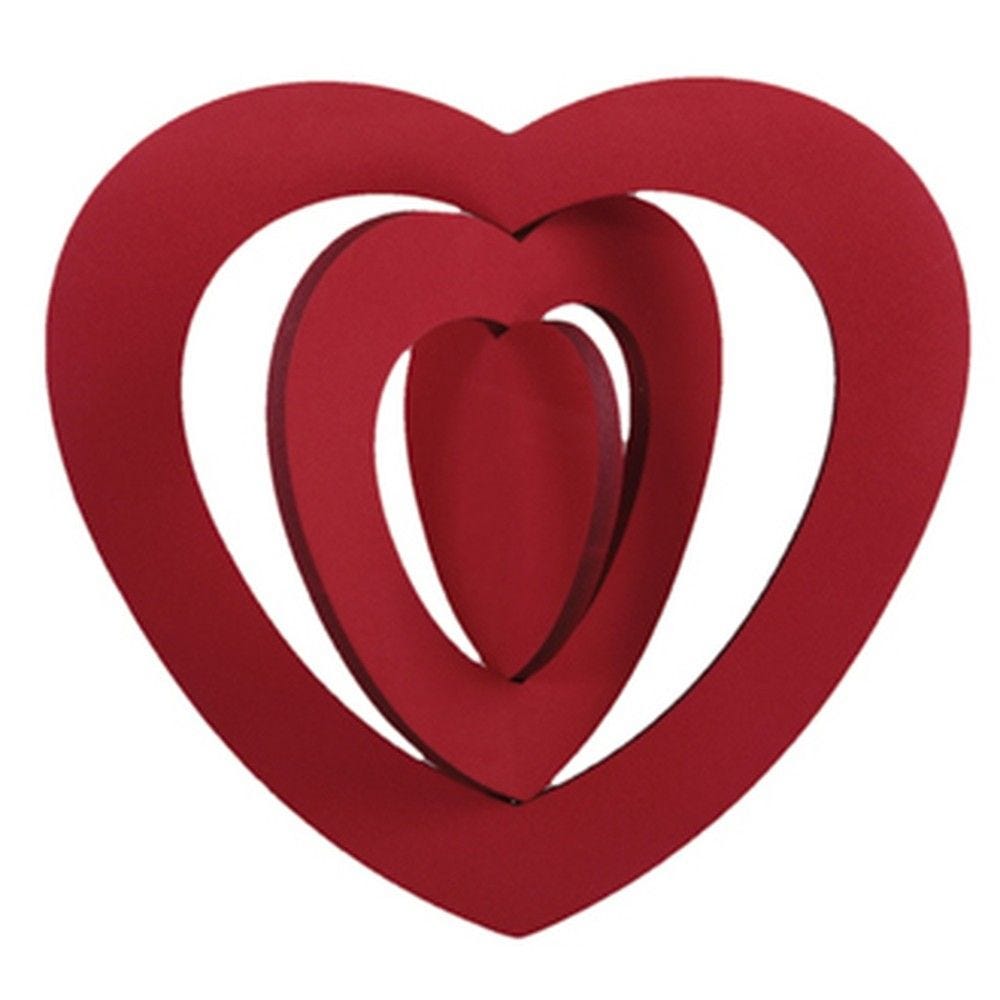 Coeur 3D suspendu en mousse Ø50 cm Coeur 3D suspendu en mousse Ø50 cm