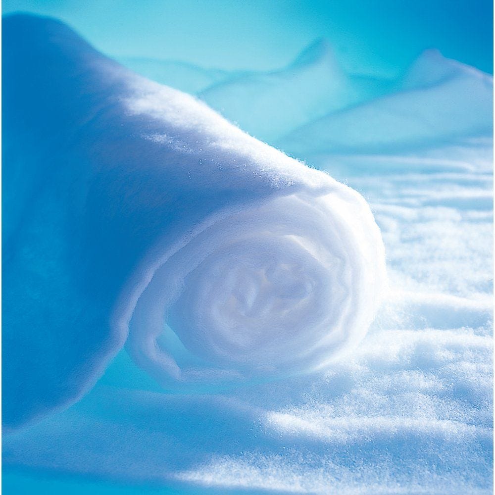 Tapis neige blanc - 38 x 245 x 5 cm