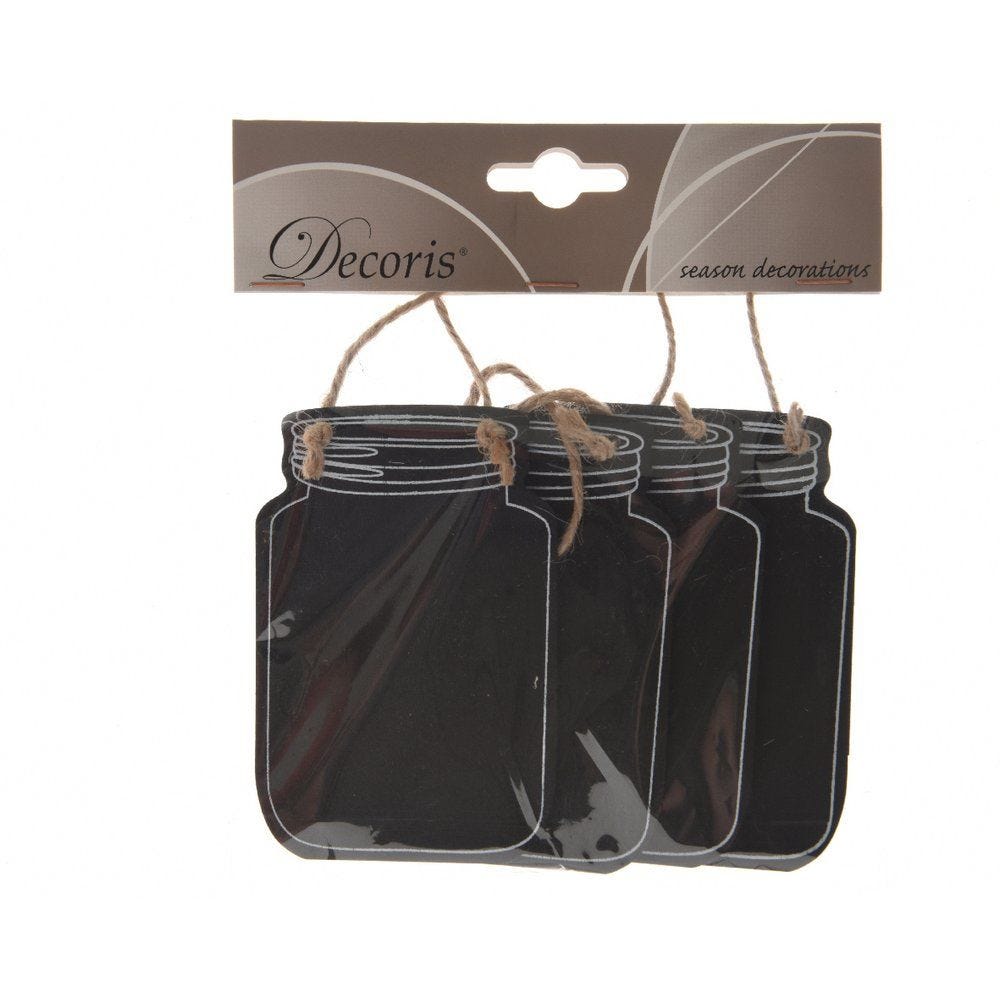Ardoise pot de confiture 7x10cm - par 4 Ardoise pot de confiture 7x10cm - par 4