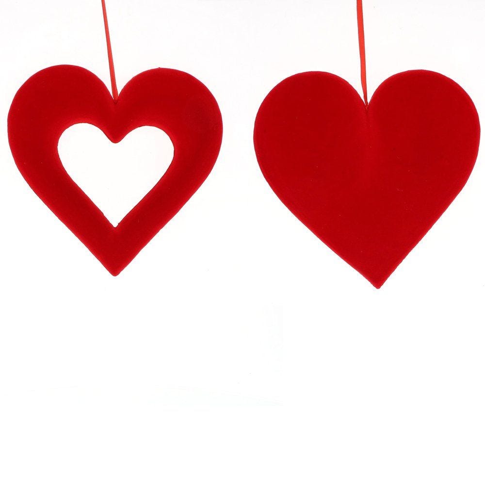 Coeur rouge 38.5x5x37.5cm - 2 modèles possibles Coeur rouge 38.5x5x37.5cm - 2 modèles possibles