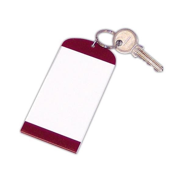Porte-clés burgey glass blanc et bordeaux par 10