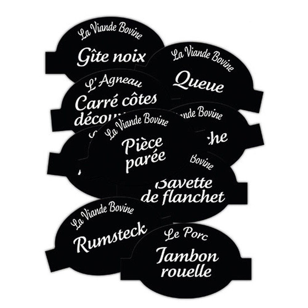 Bandeaux à texte prédécoupés noirs à crevets par sachet de 79 Bandeaux à texte prédécoupés noirs à crevets par sachet de 79