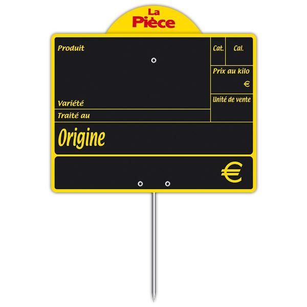 Ardoise variété avec disque conditionnement et pique 15 x 12 cm par 10 Ardoise variété avec disque conditionnement et pique 15 x 12 cm par 10