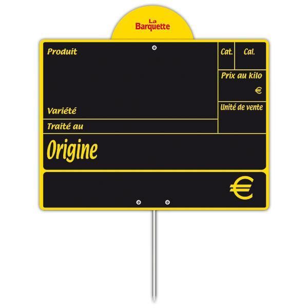Ardoise variété avec disque conditionnement et pique 20 x 15 cm par 10 Ardoise variété avec disque conditionnement et pique 20 x 15 cm par 10