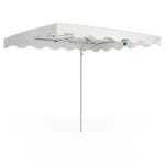 Parasol forain 250x210cm blanc - armature + toile + housse