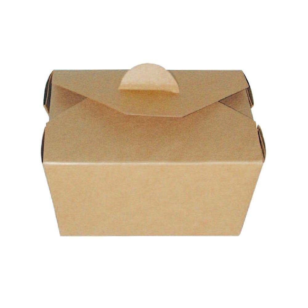 Boîte repas carton kraft laminé 13 x 10,5 cm - Par 450