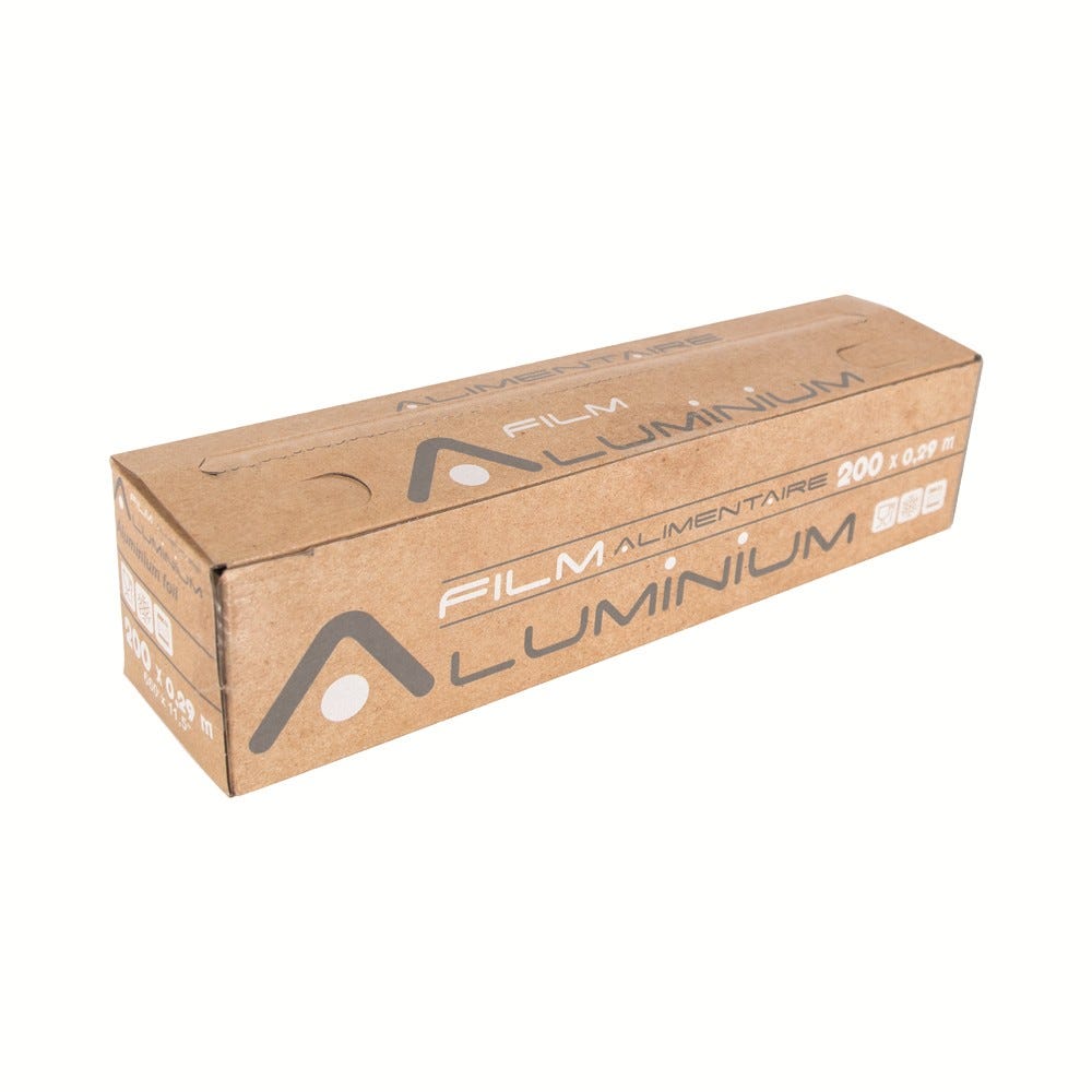 Aluminium pro en rouleau avec boite distributrice 200 x 0,29 m - par 3 pièces Aluminium pro en rouleau avec boite distributrice 200 x 0,29 m - par 3 pièces