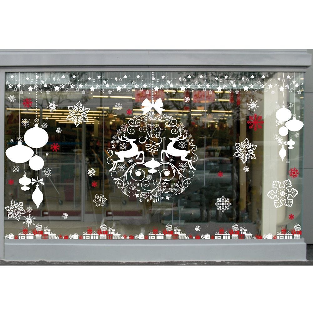 Vitrophanie suspension de boules de noël d 66 x 198 cm RETIF