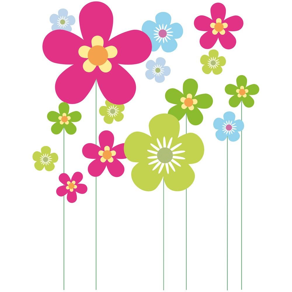 Sticker frise de fleurs 50 x 70 cm