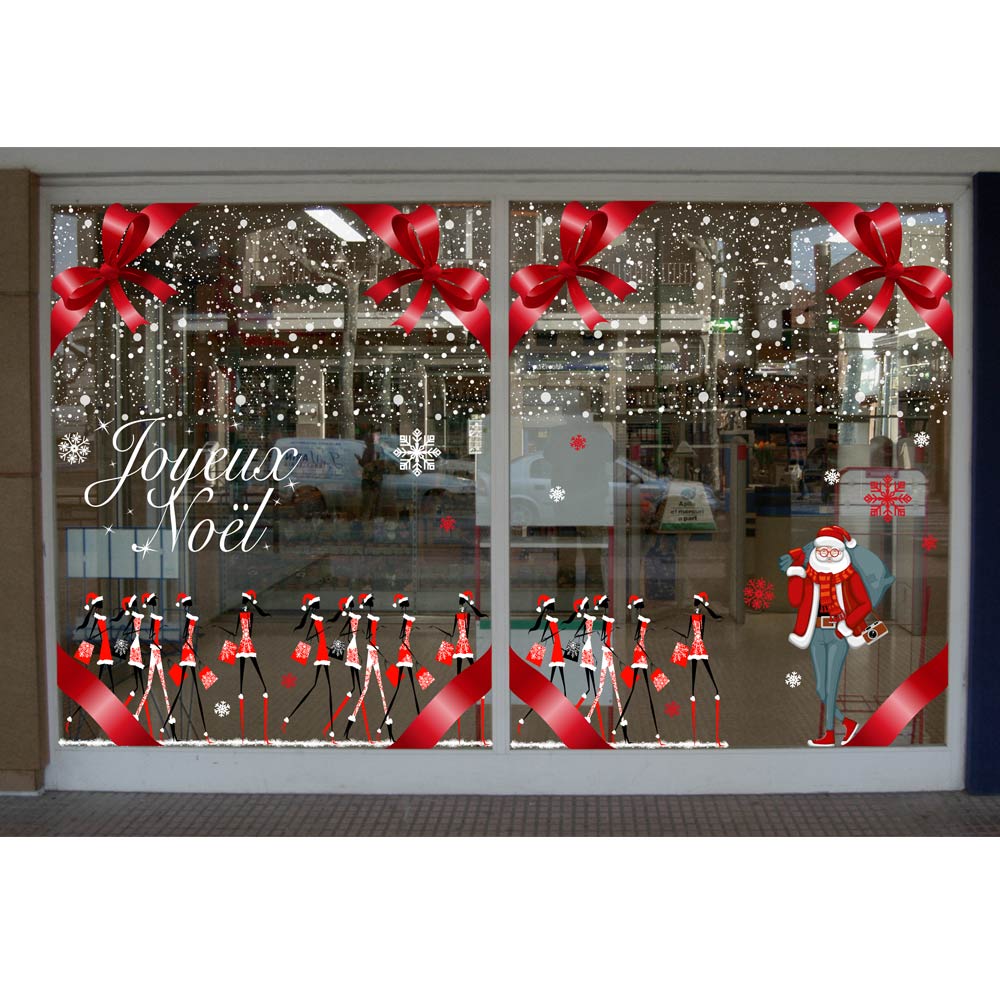 Vitrophanie père noël 70 x 100 cm RETIF