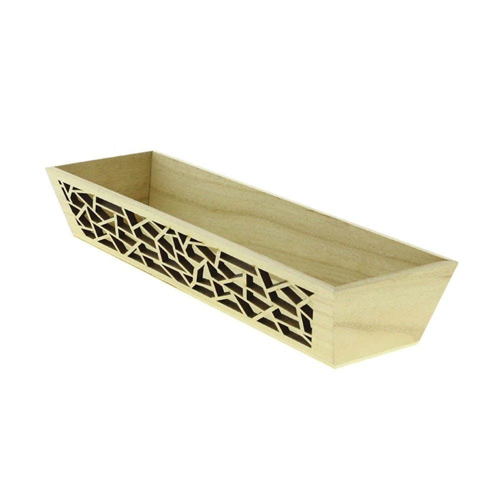 Corbeille banneton rectangle bois laser - par 40 Corbeille banneton rectangle bois laser - par 40