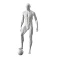 Mannequin de sport homme, football, gris, pose 320