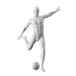 Mannequin de sport homme, football, gris, pose 323