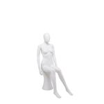 Mannequin femme, abstrait, blanc, assise, Unbreakable, pose 3