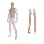 Mannequin homme abstrait torse tissu jambes n°2 - 2 paires de bras différents