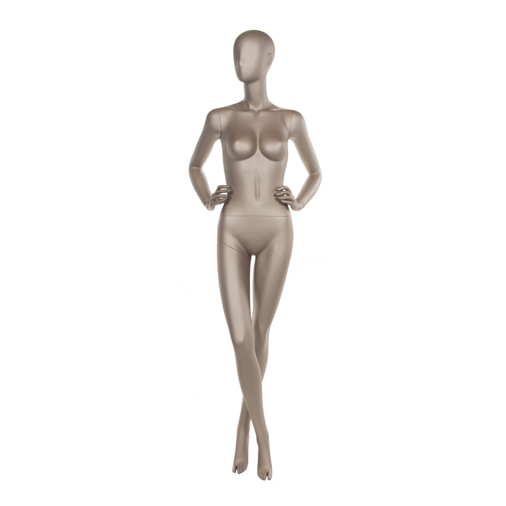 Mannequin femme abstrait, bonnet b, chair mat, incl. Socle et tiges pos.5
