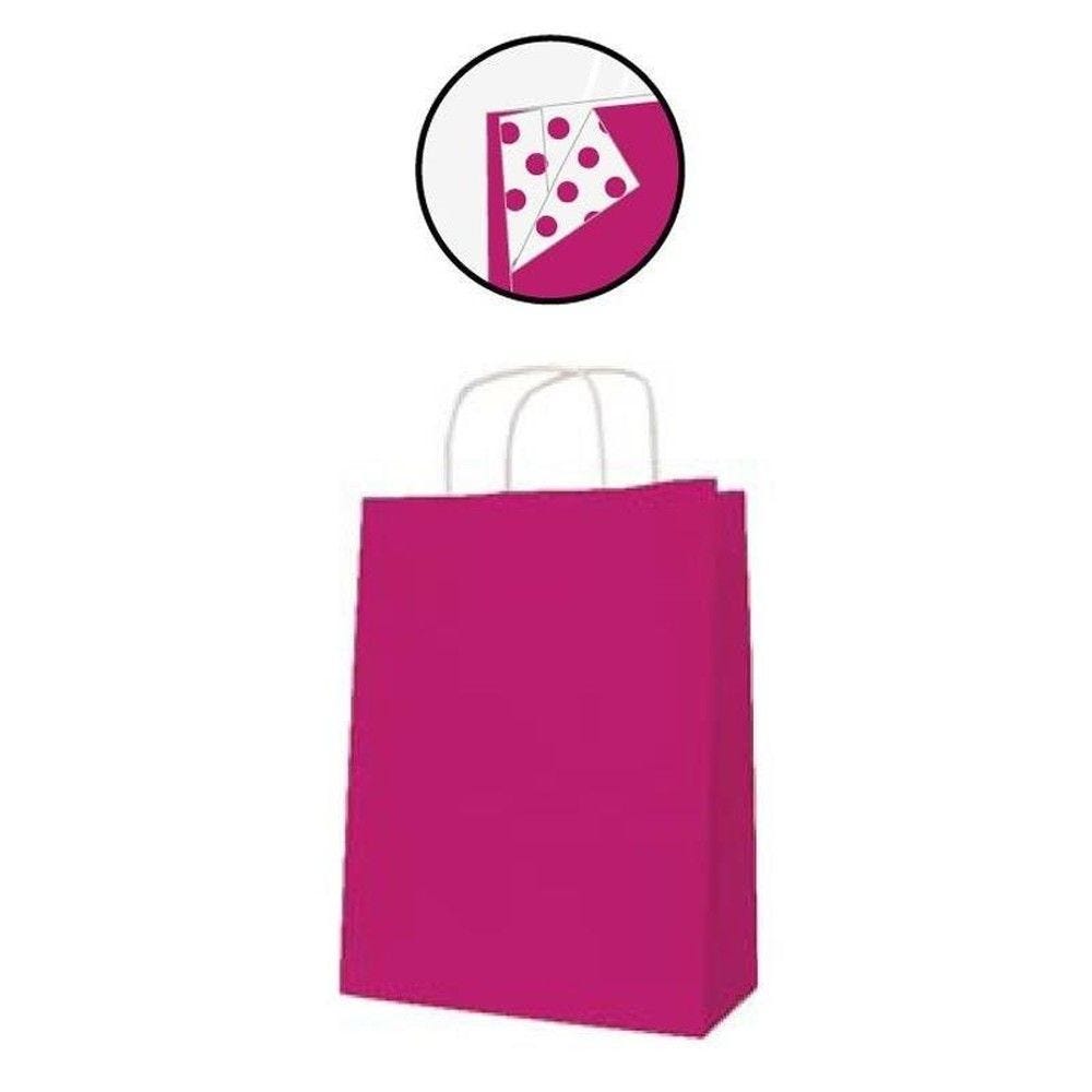 50 sacs cadeau en kraft 25cm x 11cm x 31cm couleur fuchsia 50 sacs cadeau en kraft 25cm x 11cm x 31cm couleur fuchsia