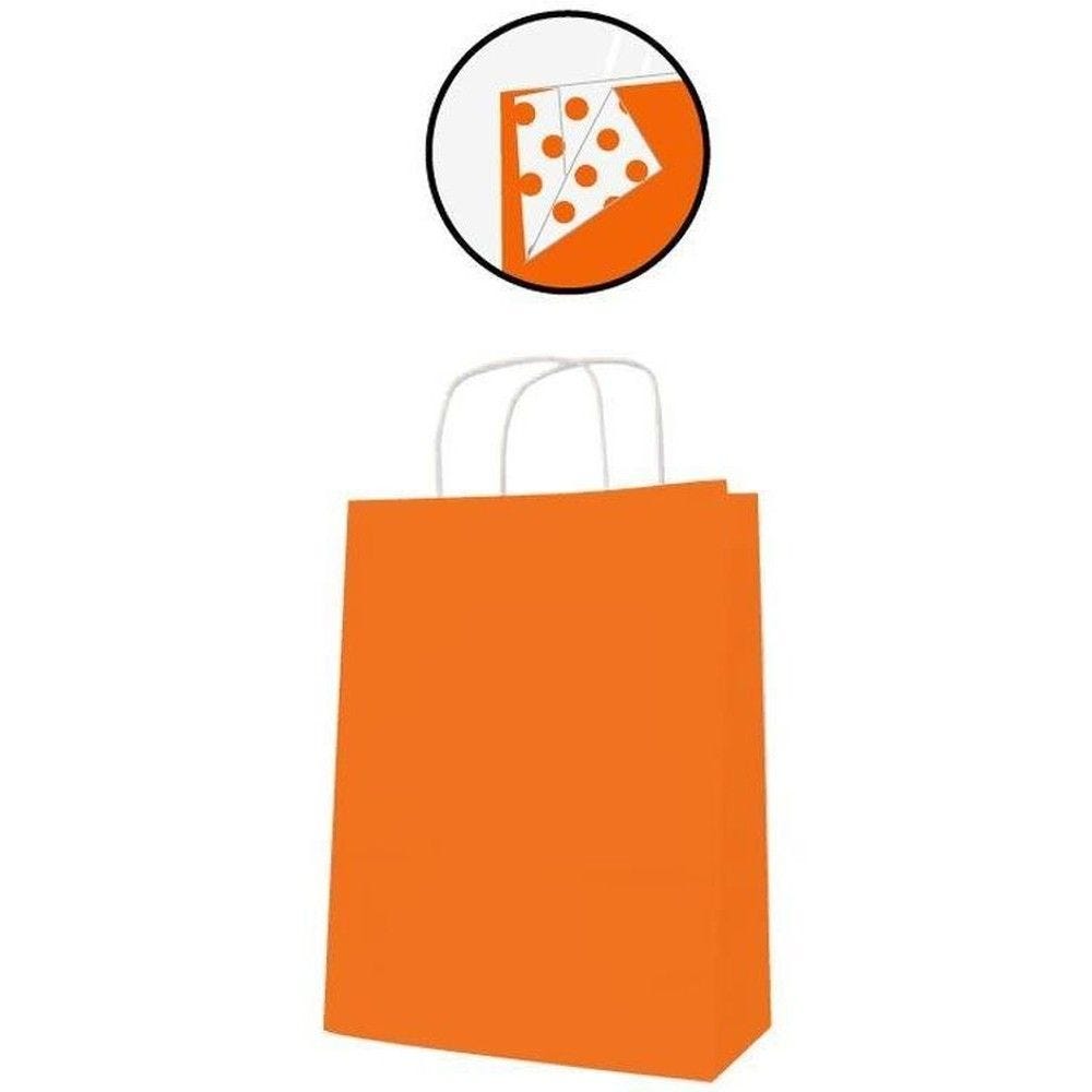 Paquet de 50 sacs cadeau en kraft 25cm x 11cm x 31cm orange Paquet de 50 sacs cadeau en kraft 25cm x 11cm x 31cm orange