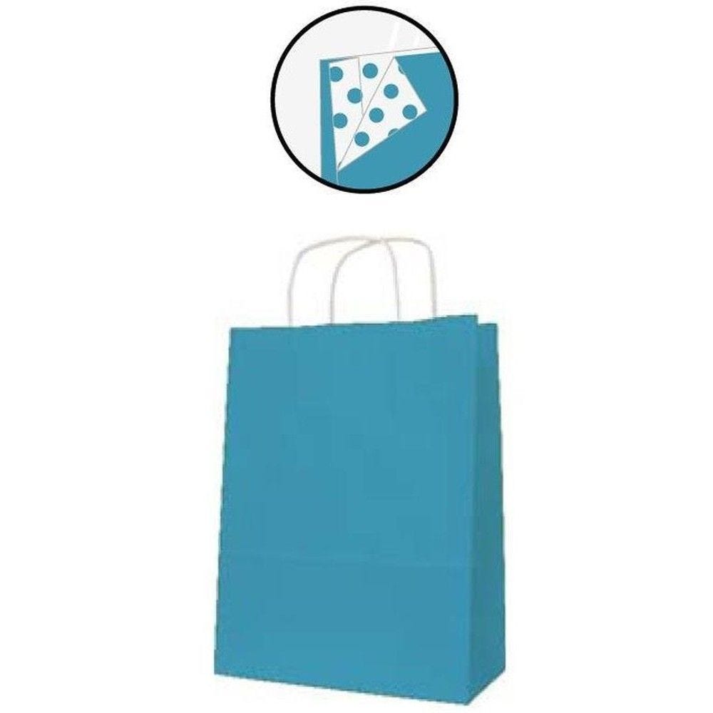 50 sacs cadeau en kraft 25cm x 11cm x 31cm turquoise 50 sacs cadeau en kraft 25cm x 11cm x 31cm turquoise