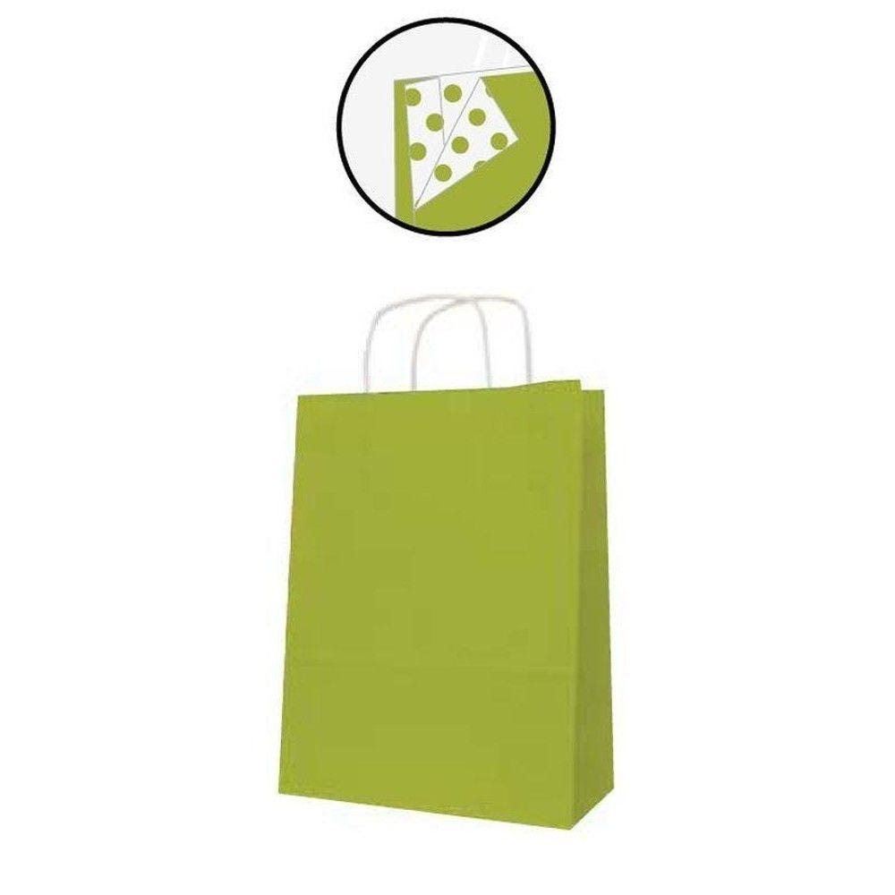 Paquet de 50 sacs 25 x11 x 31 en papier kraft vert Paquet de 50 sacs 25 x11 x 31 en papier kraft vert