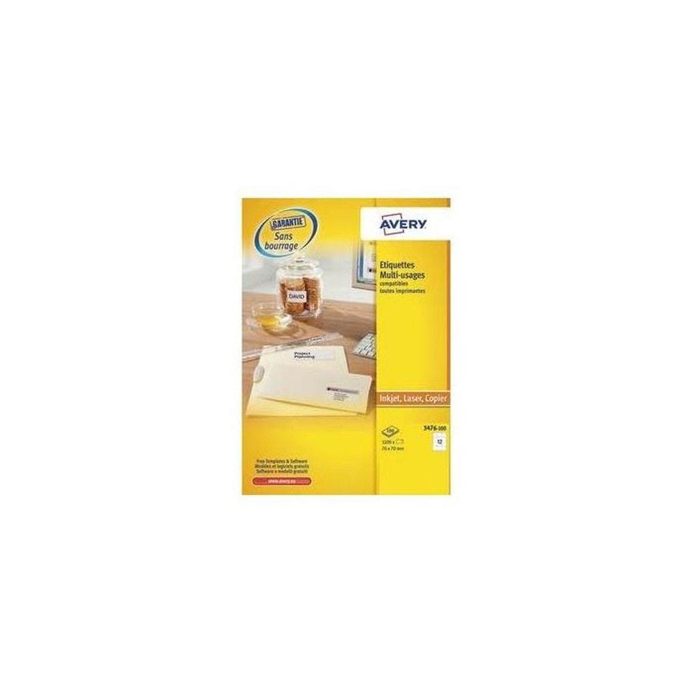 1200 étiquettes blanches multi usages 70 x 70 mm 1200 étiquettes blanches multi usages 70 x 70 mm