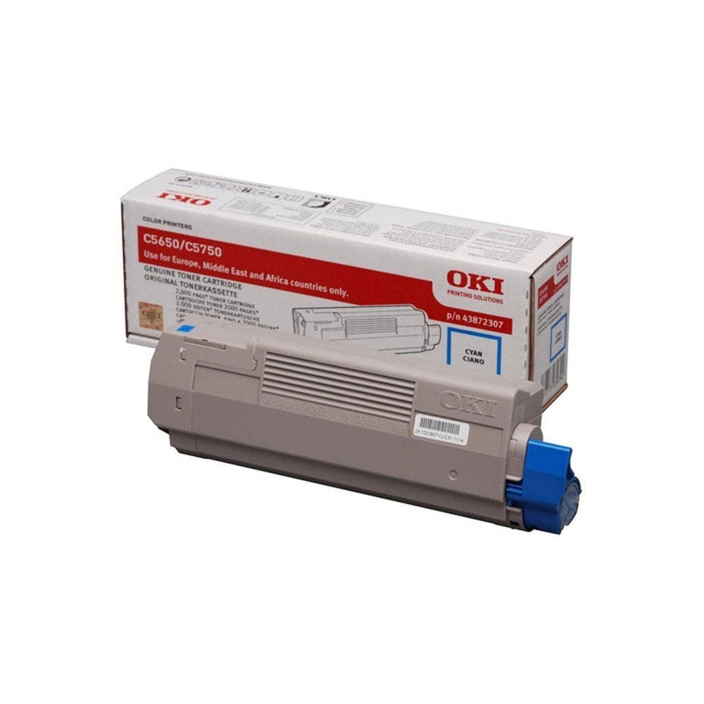 43872307 cartouche de toner pour c5650, c5750 cyan 43872307 cartouche de toner pour c5650, c5750 cyan