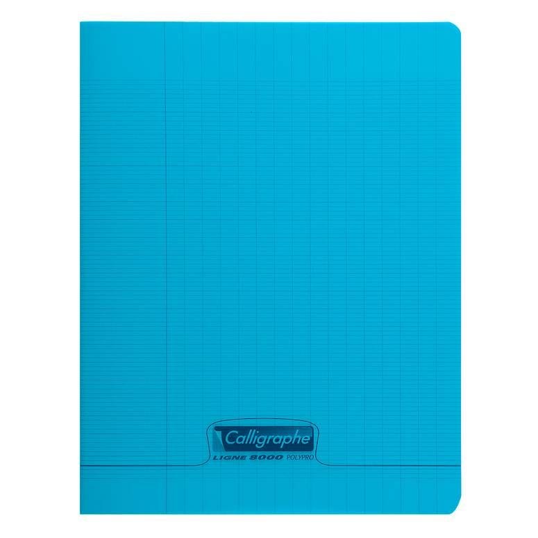 Cahier piqué polypro 24x32 cm 48p séyès 90g bleu