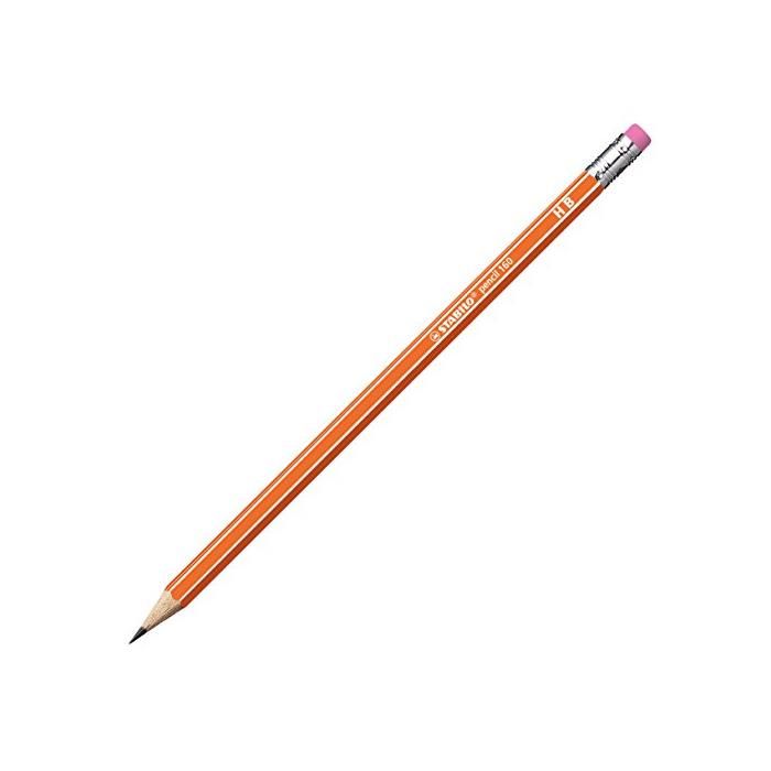 Crayon graphite STABILO pencil 160 bout gomme HB - orange