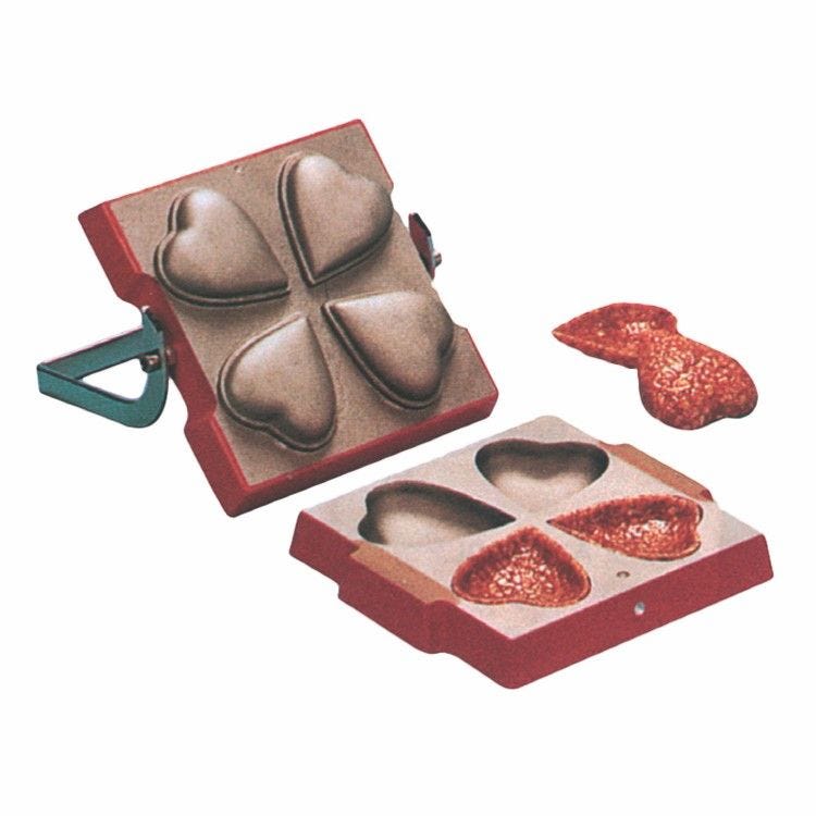 4 demi-coeurs longueur 6,5 cm - pr presse nougatine mp-2036-21906 4 demi-coeurs longueur 6,5 cm - pr presse nougatine mp-2036-21906