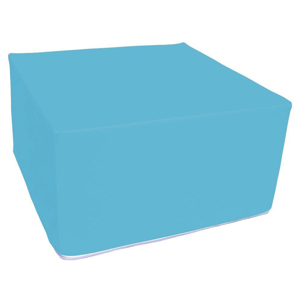 Assise carrée en mousse bleu clair 45 x 45 cm et hauteur 25 cm Assise carrée en mousse bleu clair 45 x 45 cm et hauteur 25 cm