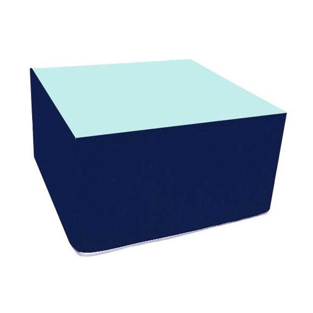 Assise carrée en mousse bleu foncé et bleu clair 45 x 45 cm et hauteur 25 cm Assise carrée en mousse bleu foncé et bleu clair 45 x 45 cm et hauteur 25 cm