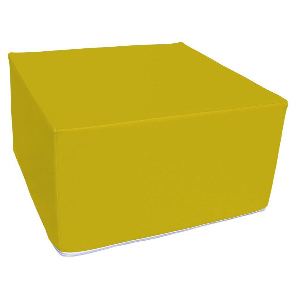 Assise carrée en mousse jaune 45 x 45 cm et hauteur 25 cm Assise carrée en mousse jaune 45 x 45 cm et hauteur 25 cm
