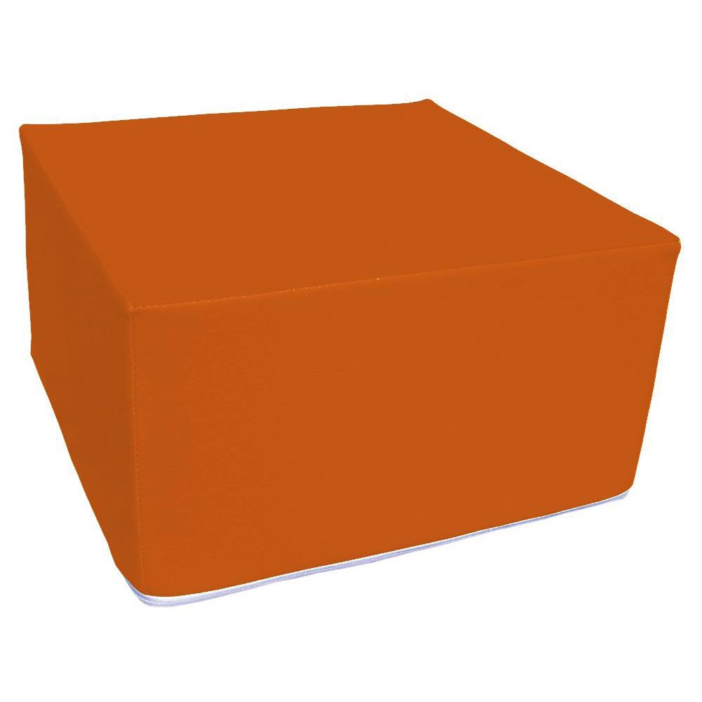 Assise carrée en mousse orange 45 x 45 cm et hauteur 25 cm Assise carrée en mousse orange 45 x 45 cm et hauteur 25 cm