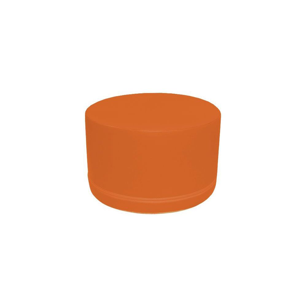 Pouf cylindrique orange ø 35 cm et hauteur 20 cm