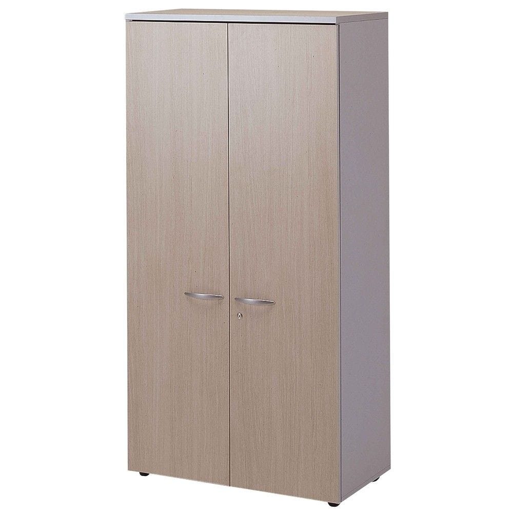 Armoire haute à portes pleines coloris wengé Armoire haute à portes pleines coloris wengé