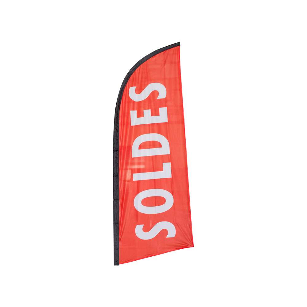 Beach flag - drapeau publicitaire 225x85cm soldes Beach flag - drapeau publicitaire 225x85cm soldes