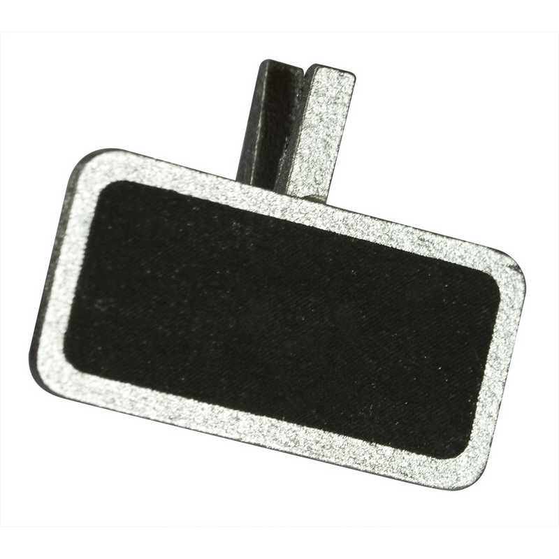 Ardoises 4 x 2 cm sur pince argent - par 12 lots de 12 Ardoises 4 x 2 cm sur pince argent - par 12 lots de 12
