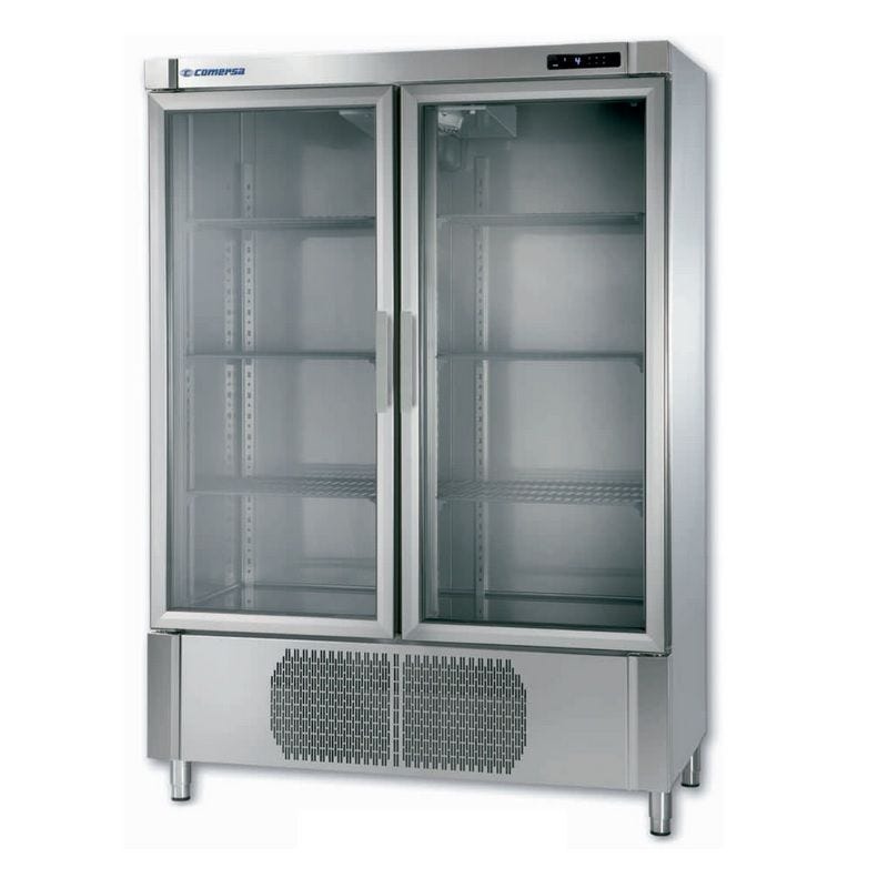 Armoire réfrigérée vitrée à double porte froid positif statique 980 litres