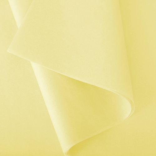 Papier de soie 50x75 cm - coloris jaune pâle - 240 feuilles - par 3