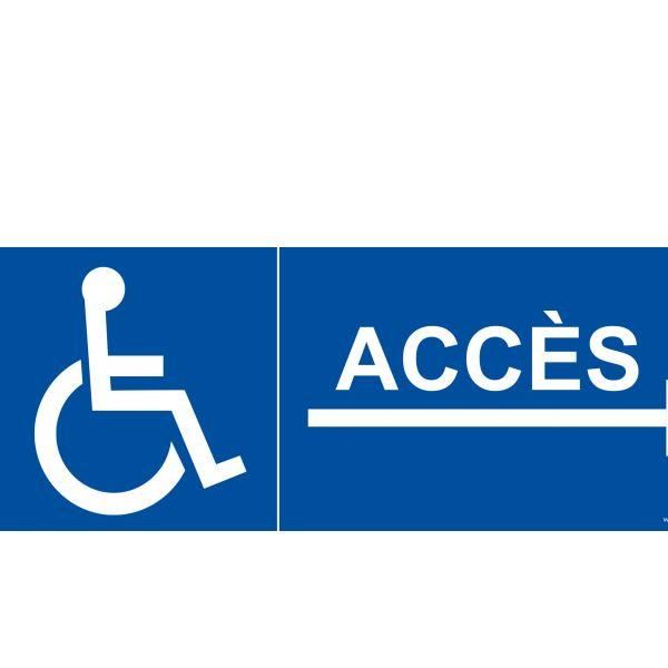 Accès aux personnes handicapées et à mobilité réduite autocollant - 210x75mm Accès aux personnes handicapées et à mobilité réduite autocollant - 210x75mm