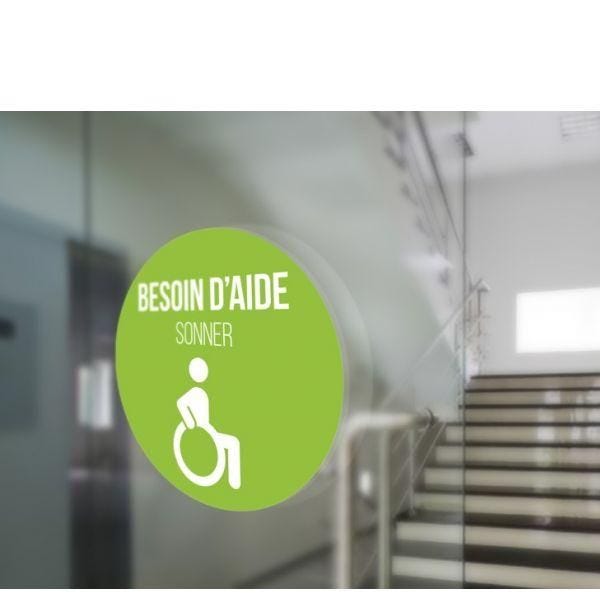 Adhésif pour carillon d'appel - bleu besoin d'aide - sonner Adhésif pour carillon d'appel - bleu besoin d'aide - sonner