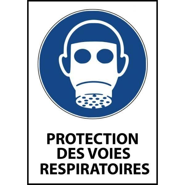 Panneau 'protection des voies respiratoires obligatoire' m017 autocollant a5