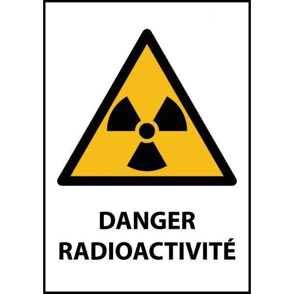 Panneau de danger 'radioactivité' w003 autocollant a5