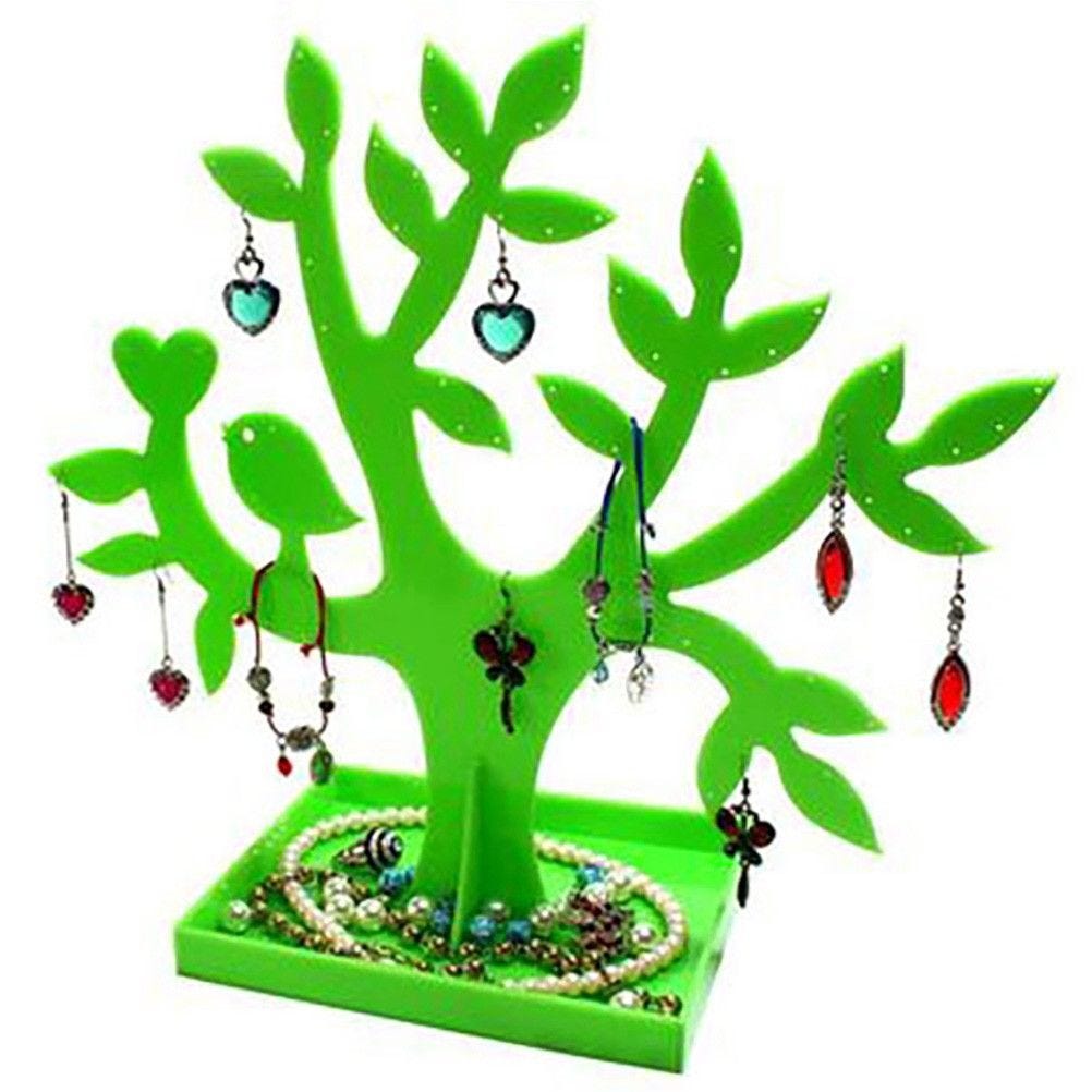 Arbre à boucle d'oreille et bijoux (32 paires) vert Arbre à boucle d'oreille et bijoux (32 paires) vert