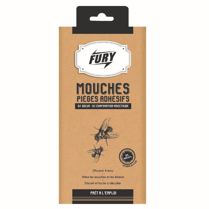 Adhésif mouches présentoir étui Fury X 4 par 12 Adhésif mouches présentoir étui Fury X 4 par 12