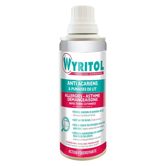 Anti acariens et punaises de lit aérosol Wyritol 200 ml Anti acariens et punaises de lit aérosol Wyritol 200 ml