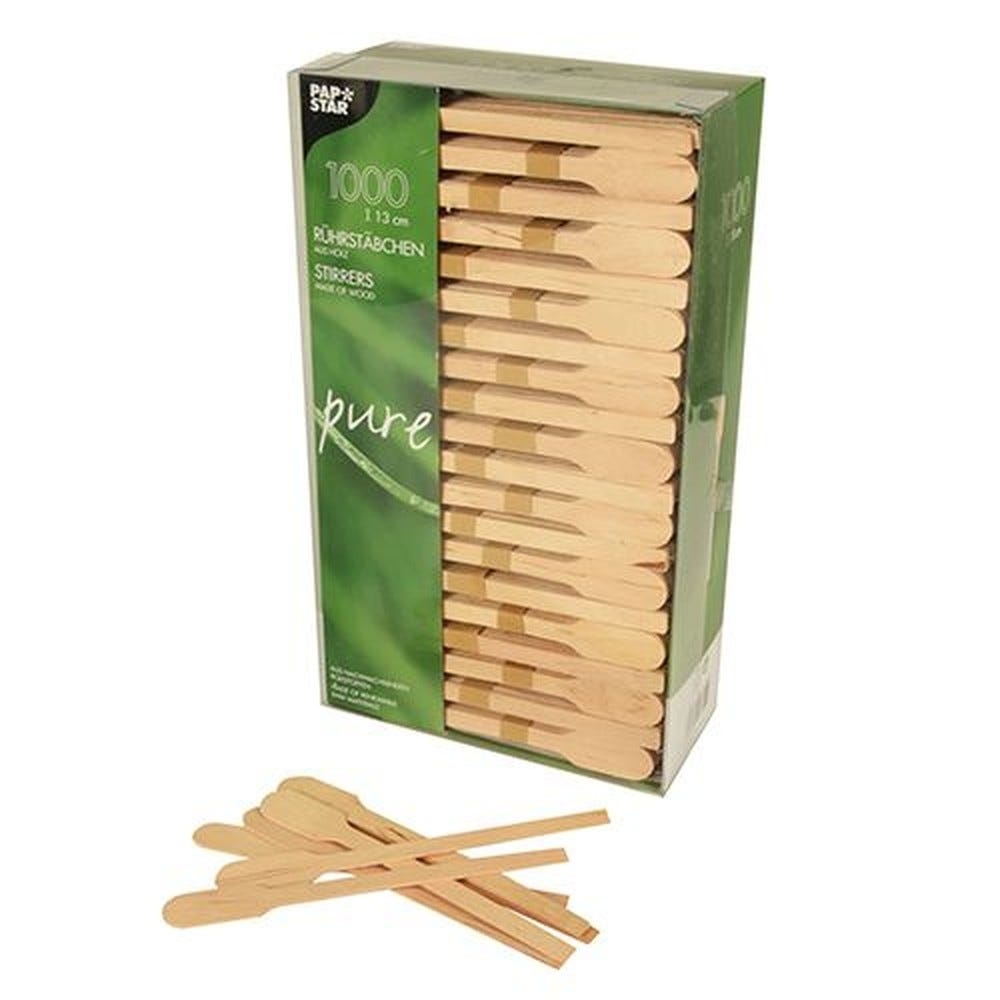 Agitateurs bois 'pure' 13cm par 5000 Agitateurs bois 'pure' 13cm par 5000