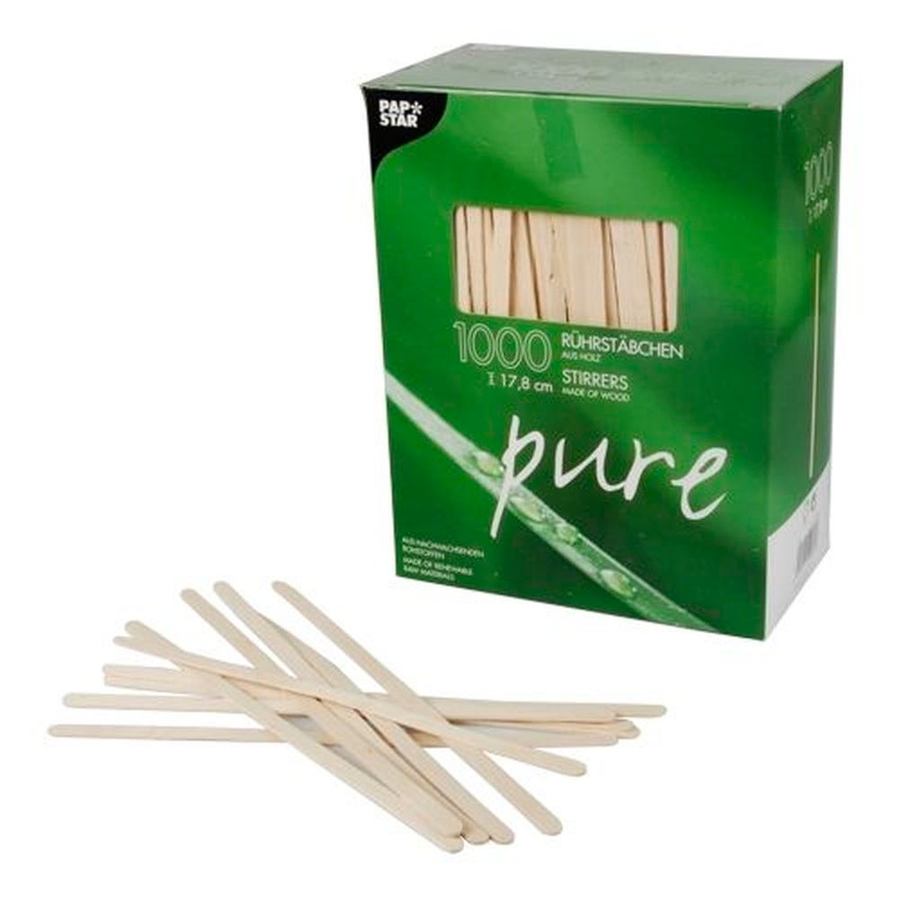 Agitateurs en bois 'pure' 17,8cmx5mm par 10000 Agitateurs en bois 'pure' 17,8cmx5mm par 10000