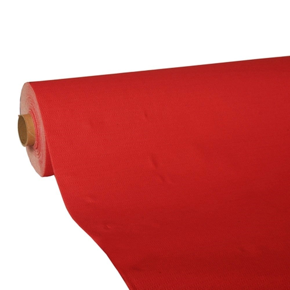 Nappe non tissé aspect textile ''ROYAL Collection'' 25 m x 1,18 m rouge par 4