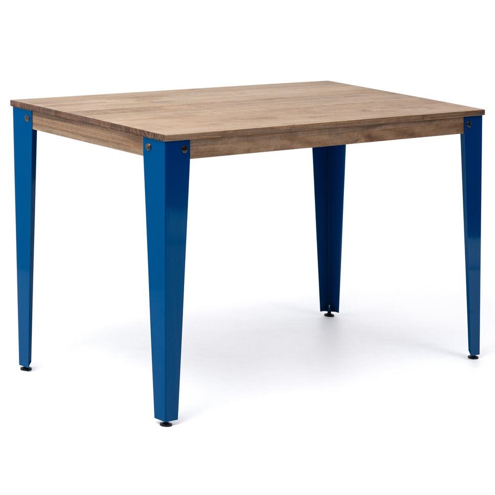 Table salle à manger Lunds 180x80x75cm Bleu-Vieilli